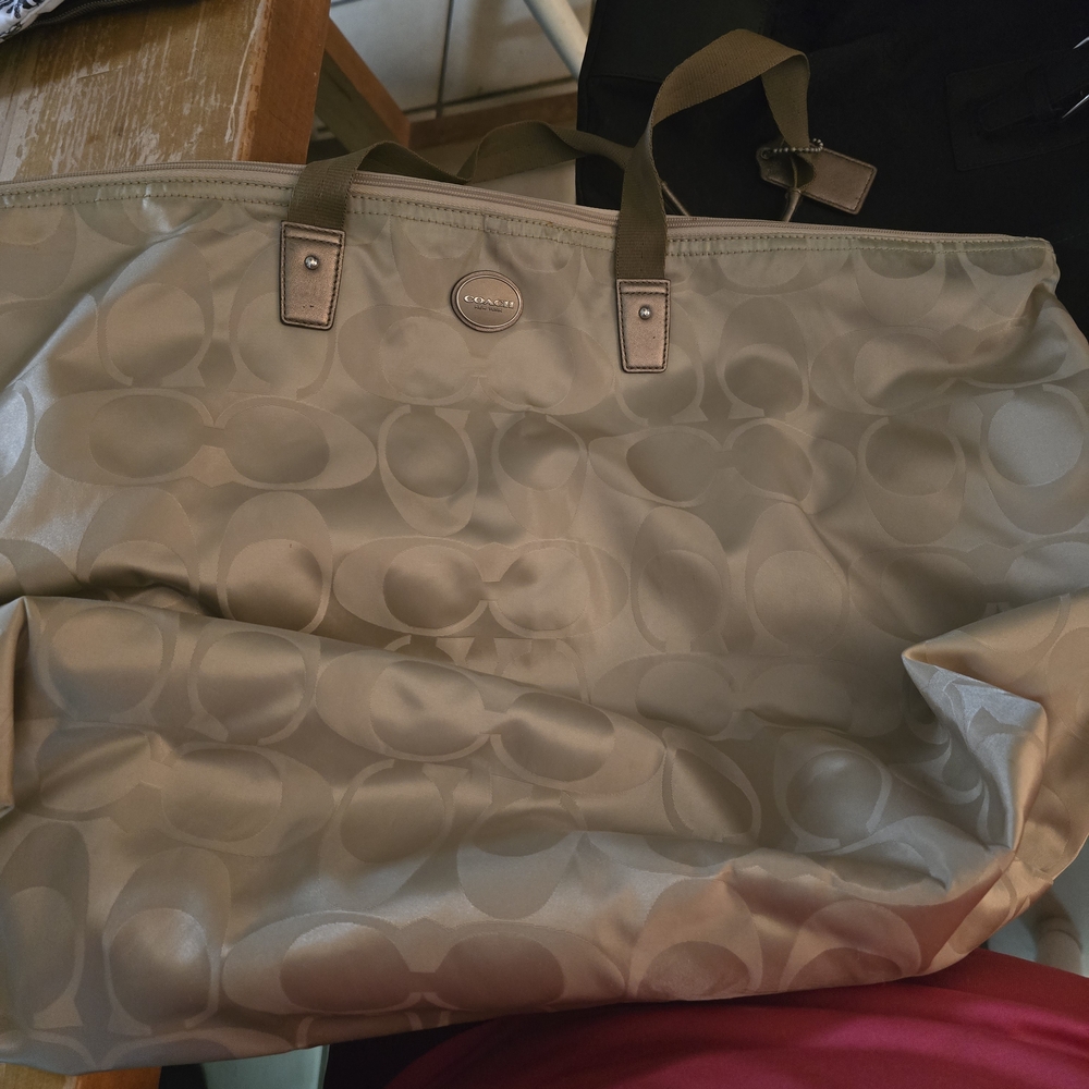 Coach Tan Signature Tote Bag